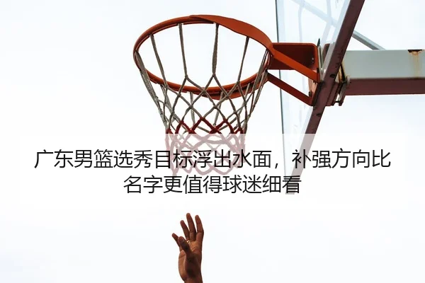 广东男篮选秀目标浮出水面，补强方向比名字更值得球迷细看